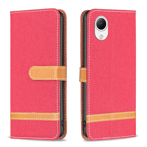 Handytasche Stand Schutzhülle Flip Leder Hülle B16F für Samsung Galaxy A23 5G SC-56C Rot