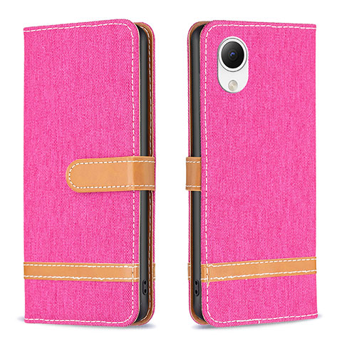 Handytasche Stand Schutzhülle Flip Leder Hülle B16F für Samsung Galaxy A23e 5G Pink