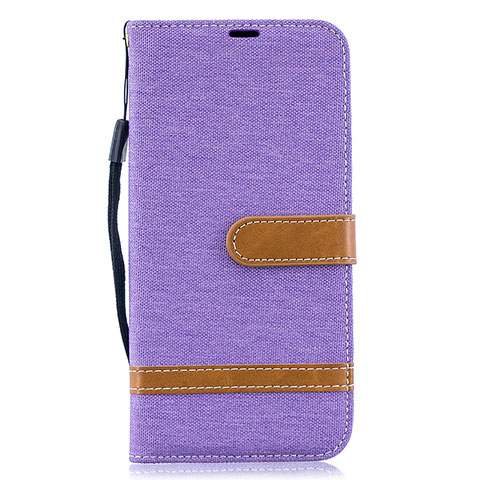 Handytasche Stand Schutzhülle Flip Leder Hülle B16F für Samsung Galaxy A30S Helles Lila