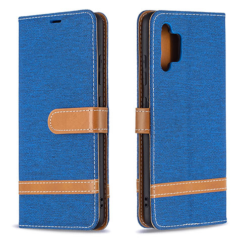 Handytasche Stand Schutzhülle Flip Leder Hülle B16F für Samsung Galaxy A32 4G Blau