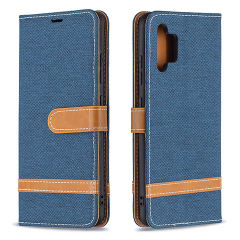 Handytasche Stand Schutzhülle Flip Leder Hülle B16F für Samsung Galaxy A32 4G Königs Blau