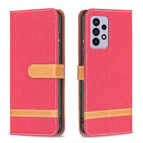 Handytasche Stand Schutzhülle Flip Leder Hülle B16F für Samsung Galaxy A33 5G Rot