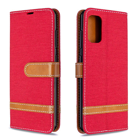 Handytasche Stand Schutzhülle Flip Leder Hülle B16F für Samsung Galaxy A41 Rot