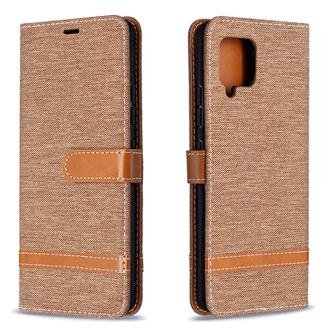 Handytasche Stand Schutzhülle Flip Leder Hülle B16F für Samsung Galaxy A42 5G Gold