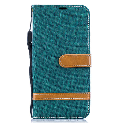 Handytasche Stand Schutzhülle Flip Leder Hülle B16F für Samsung Galaxy A50S Grün