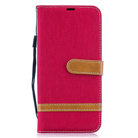 Handytasche Stand Schutzhülle Flip Leder Hülle B16F für Samsung Galaxy A50S Rot