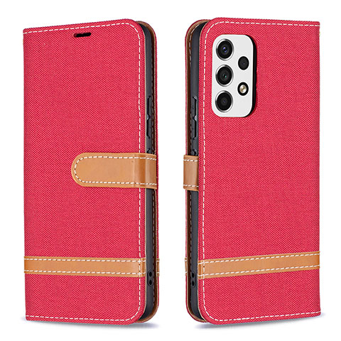 Handytasche Stand Schutzhülle Flip Leder Hülle B16F für Samsung Galaxy A53 5G Rot