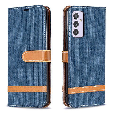 Handytasche Stand Schutzhülle Flip Leder Hülle B16F für Samsung Galaxy A54 5G Königs Blau