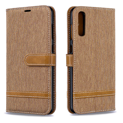 Handytasche Stand Schutzhülle Flip Leder Hülle B16F für Samsung Galaxy A70 Gold