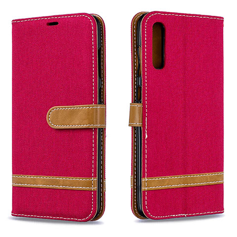 Handytasche Stand Schutzhülle Flip Leder Hülle B16F für Samsung Galaxy A70S Rot