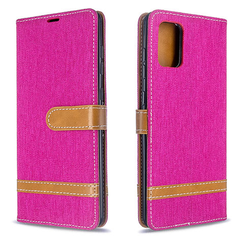 Handytasche Stand Schutzhülle Flip Leder Hülle B16F für Samsung Galaxy A71 4G A715 Pink