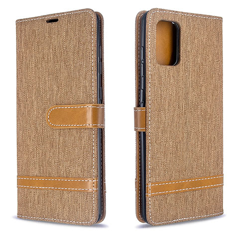 Handytasche Stand Schutzhülle Flip Leder Hülle B16F für Samsung Galaxy A71 5G Gold