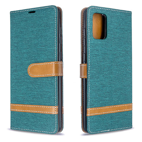 Handytasche Stand Schutzhülle Flip Leder Hülle B16F für Samsung Galaxy A71 5G Grün