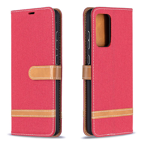 Handytasche Stand Schutzhülle Flip Leder Hülle B16F für Samsung Galaxy A72 4G Rot