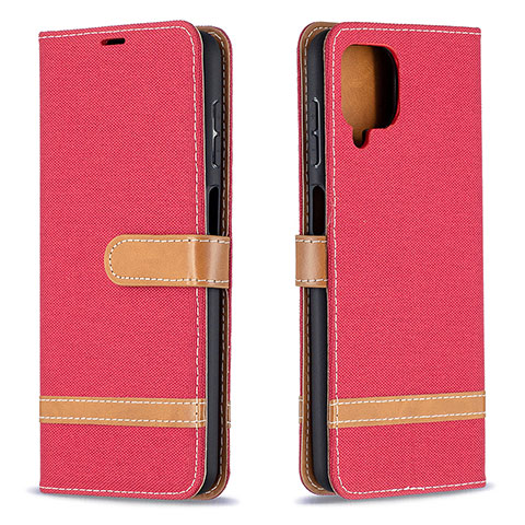 Handytasche Stand Schutzhülle Flip Leder Hülle B16F für Samsung Galaxy M12 Rot