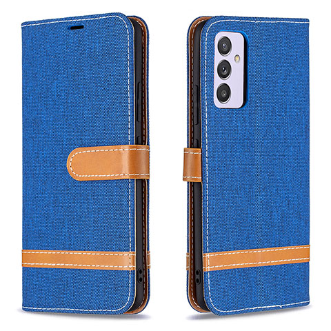 Handytasche Stand Schutzhülle Flip Leder Hülle B16F für Samsung Galaxy M14 5G Blau