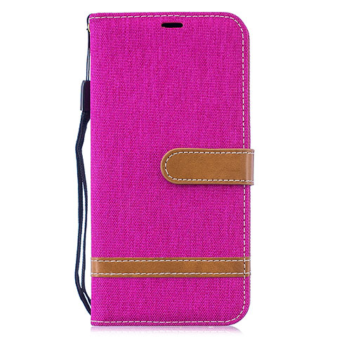 Handytasche Stand Schutzhülle Flip Leder Hülle B16F für Samsung Galaxy M20 Pink