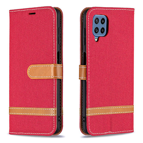 Handytasche Stand Schutzhülle Flip Leder Hülle B16F für Samsung Galaxy M32 4G Rot