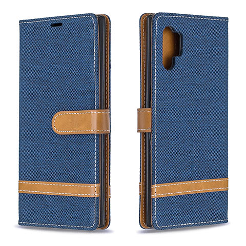 Handytasche Stand Schutzhülle Flip Leder Hülle B16F für Samsung Galaxy Note 10 Plus 5G Königs Blau