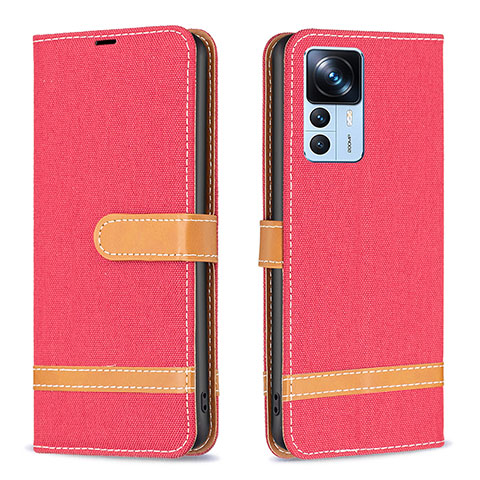 Handytasche Stand Schutzhülle Flip Leder Hülle B16F für Xiaomi Mi 12T 5G Rot