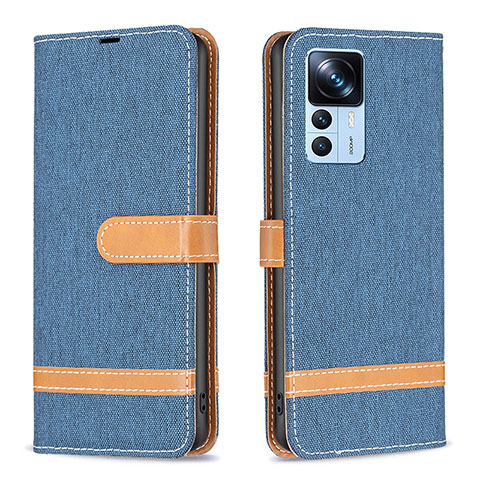 Handytasche Stand Schutzhülle Flip Leder Hülle B16F für Xiaomi Mi 12T Pro 5G Königs Blau