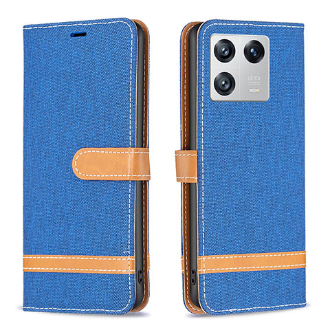 Handytasche Stand Schutzhülle Flip Leder Hülle B16F für Xiaomi Mi 13 Pro 5G Blau