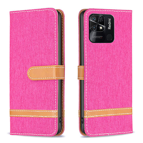 Handytasche Stand Schutzhülle Flip Leder Hülle B16F für Xiaomi Redmi 10 Power Pink