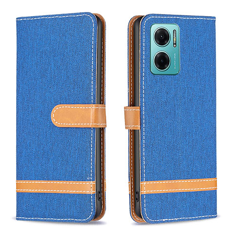 Handytasche Stand Schutzhülle Flip Leder Hülle B16F für Xiaomi Redmi 11 Prime 5G Blau