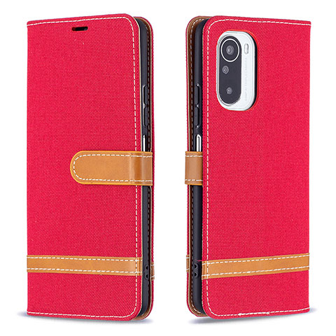 Handytasche Stand Schutzhülle Flip Leder Hülle B16F für Xiaomi Redmi K40 Pro+ Plus 5G Rot