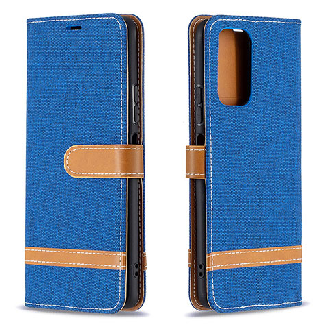 Handytasche Stand Schutzhülle Flip Leder Hülle B16F für Xiaomi Redmi Note 10 Pro 4G Blau