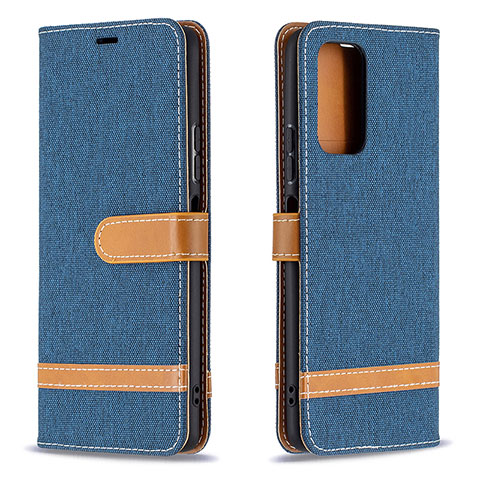 Handytasche Stand Schutzhülle Flip Leder Hülle B16F für Xiaomi Redmi Note 10 Pro 4G Königs Blau