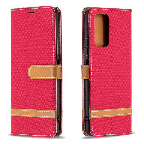 Handytasche Stand Schutzhülle Flip Leder Hülle B16F für Xiaomi Redmi Note 10 Pro 4G Rot