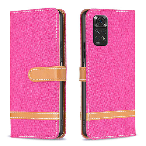 Handytasche Stand Schutzhülle Flip Leder Hülle B16F für Xiaomi Redmi Note 11 4G (2022) Pink