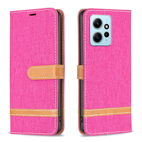 Handytasche Stand Schutzhülle Flip Leder Hülle B16F für Xiaomi Redmi Note 12 4G Pink