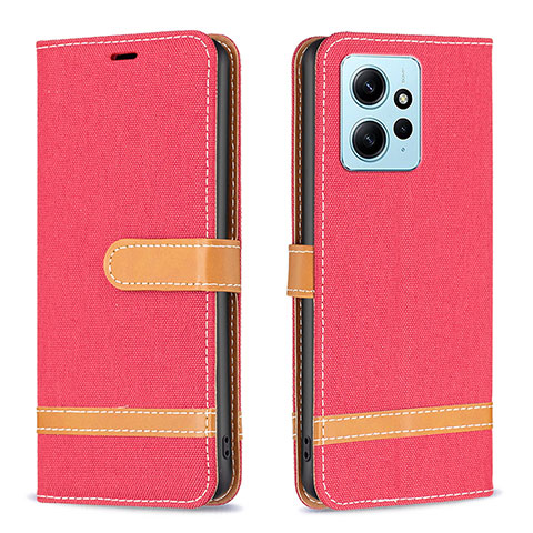 Handytasche Stand Schutzhülle Flip Leder Hülle B16F für Xiaomi Redmi Note 12 4G Rot