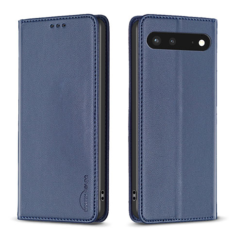 Handytasche Stand Schutzhülle Flip Leder Hülle B17F für Google Pixel 7 5G Blau