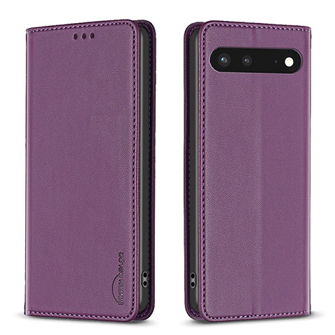 Handytasche Stand Schutzhülle Flip Leder Hülle B17F für Google Pixel 7 5G Violett