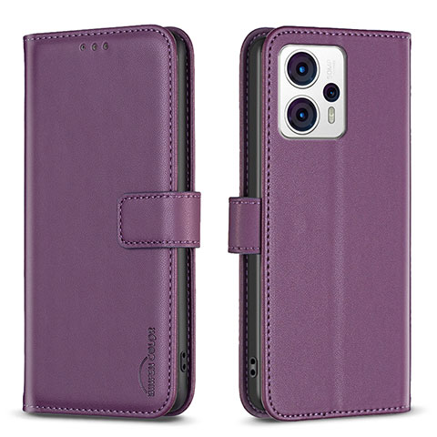 Handytasche Stand Schutzhülle Flip Leder Hülle B17F für Motorola Moto G13 Violett