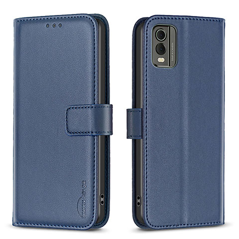 Handytasche Stand Schutzhülle Flip Leder Hülle B17F für Nokia C32 Blau