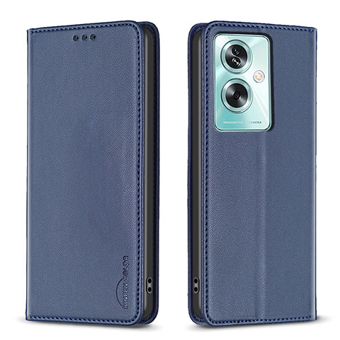 Handytasche Stand Schutzhülle Flip Leder Hülle B17F für Oppo A2 5G Blau