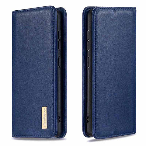 Handytasche Stand Schutzhülle Flip Leder Hülle B17F für Samsung Galaxy A21 Blau