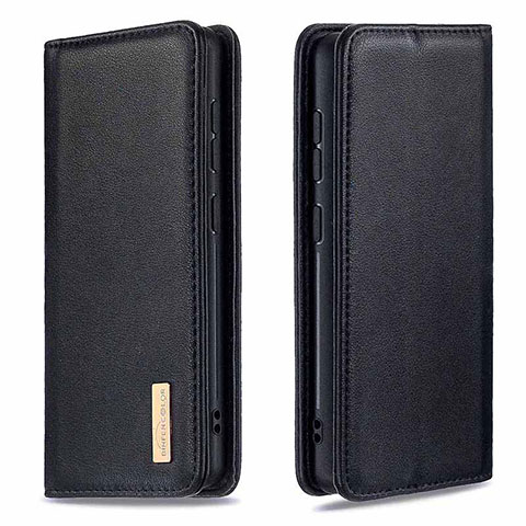 Handytasche Stand Schutzhülle Flip Leder Hülle B17F für Samsung Galaxy A21 Schwarz