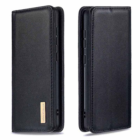 Handytasche Stand Schutzhülle Flip Leder Hülle B17F für Samsung Galaxy A71 4G A715 Schwarz