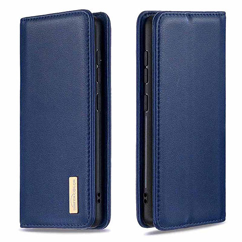 Handytasche Stand Schutzhülle Flip Leder Hülle B17F für Samsung Galaxy A71 5G Blau