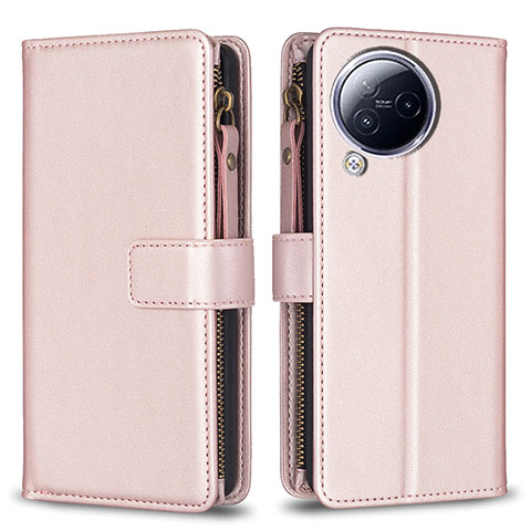 Handytasche Stand Schutzhülle Flip Leder Hülle B17F für Xiaomi Civi 3 5G Rosegold