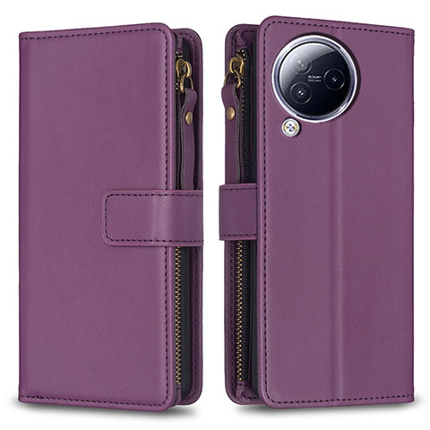 Handytasche Stand Schutzhülle Flip Leder Hülle B17F für Xiaomi Civi 3 5G Violett