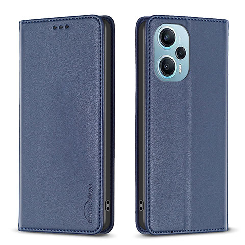 Handytasche Stand Schutzhülle Flip Leder Hülle B17F für Xiaomi Redmi Note 12 Turbo 5G Blau