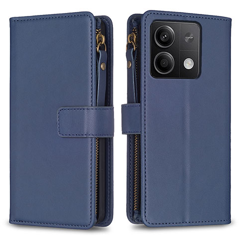 Handytasche Stand Schutzhülle Flip Leder Hülle B17F für Xiaomi Redmi Note 13 5G Blau