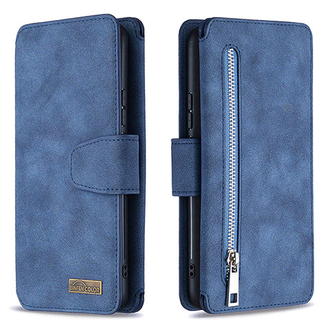 Handytasche Stand Schutzhülle Flip Leder Hülle B18F für Samsung Galaxy A30 Blau