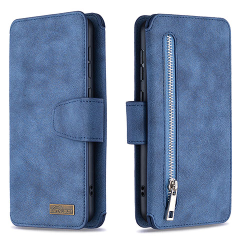 Handytasche Stand Schutzhülle Flip Leder Hülle B18F für Samsung Galaxy A30S Blau